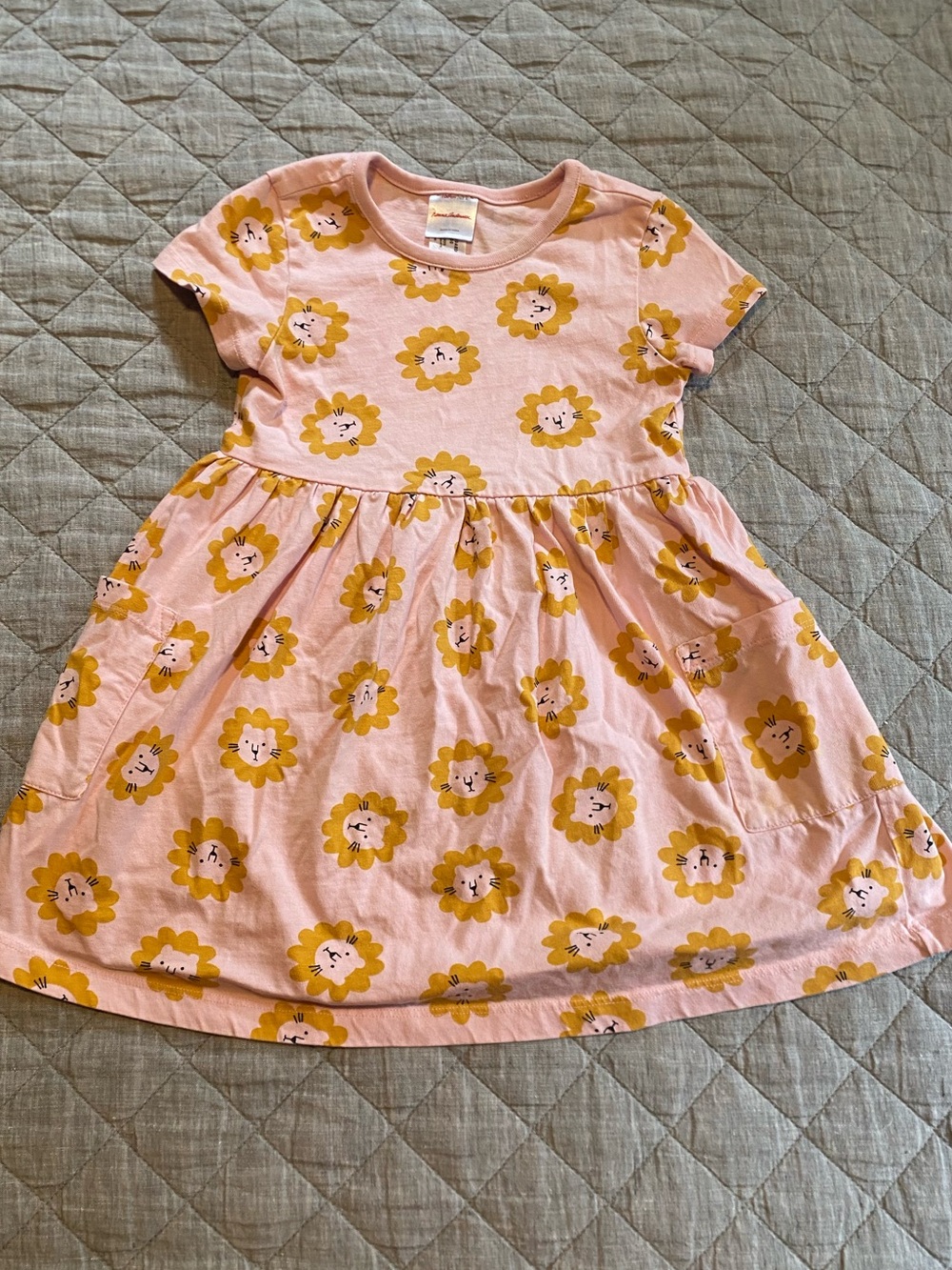 Hanna Andersson Playground Dress with Pockets 4T - lion print